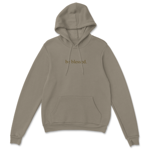 Be Blessed Hoodie (Khaki & Brown)