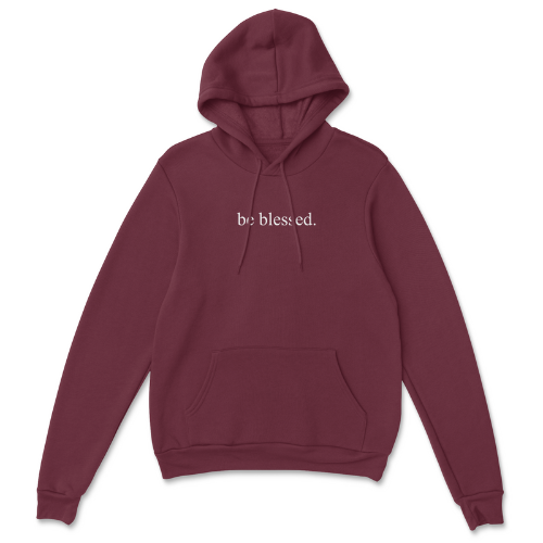 Be Blessed Hoodie (Maroon & White)