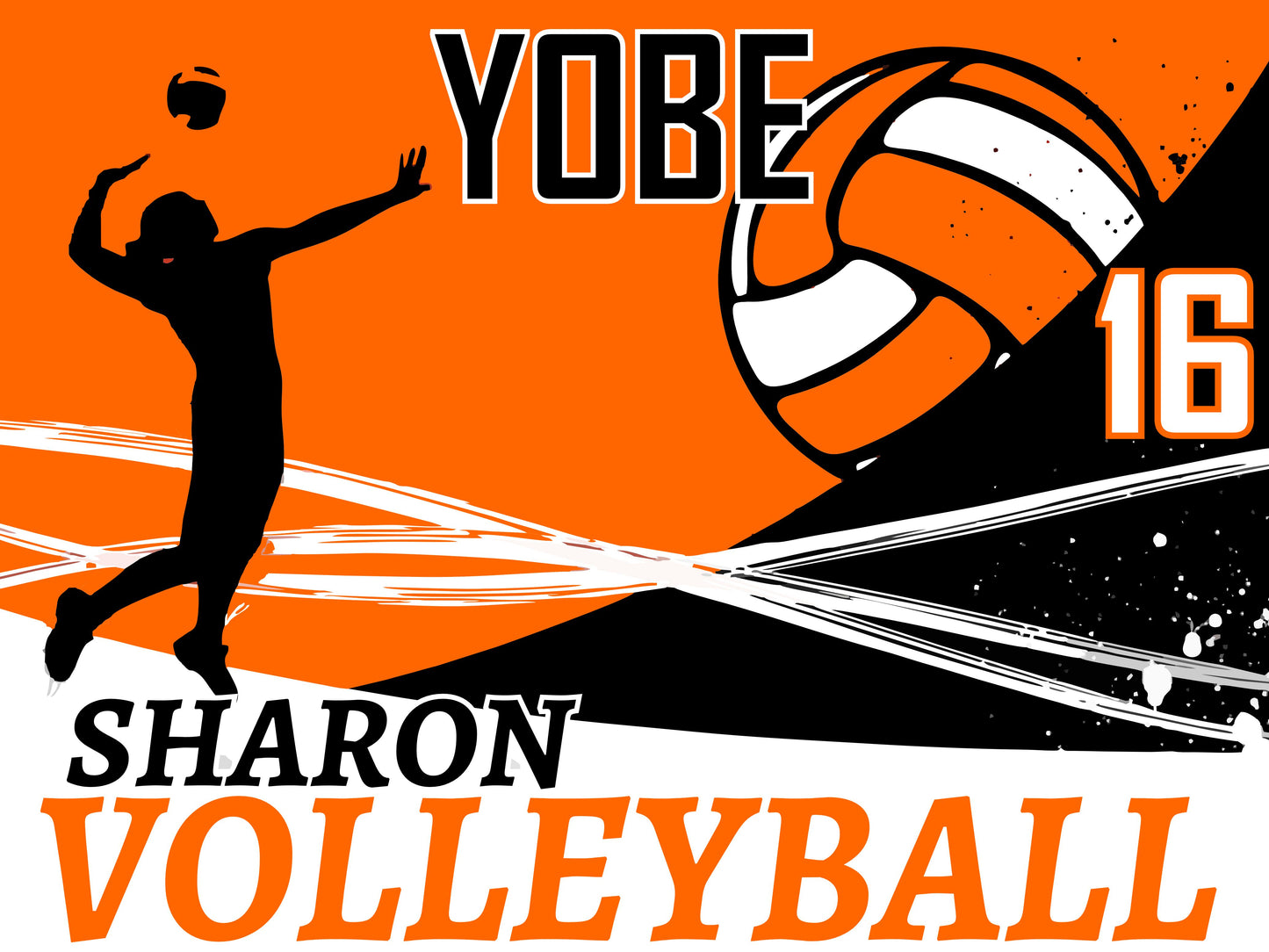 Sharon Volleyball Yard Sign
